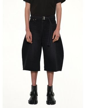 Sacai Denim Bermuda - Black