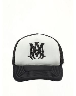 Amiri Ma Two Tone Trucker Hat, 100% Canvas - White