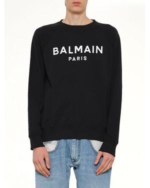 Balmain Print Sweatshirt - Black