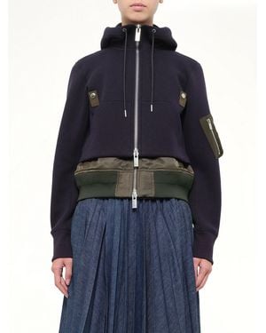 Sacai Sponge Sweat Hoodie - Blue