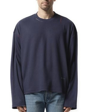 Marni Embroidered Long Sleeve T-Shirt, 100% Cotton - Blue