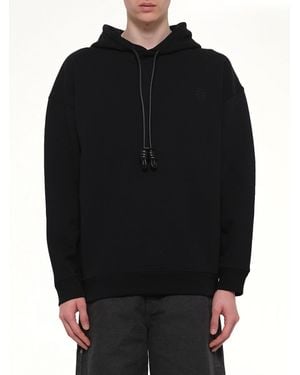 Loewe Leather Tassle Hoodie - Black