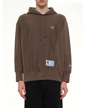 Undercover Champion X Uc Hoodie - Brown