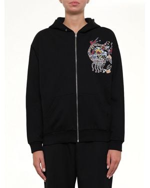 Givenchy Embroidered Zip Hoodie - Black