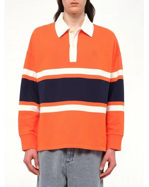 Loewe Long Sleeve Polo - Orange
