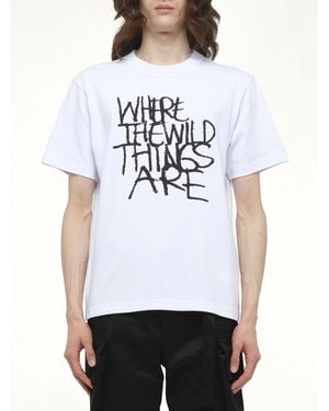 Sacai Where The Wild Things Are Logo T-Shirt, 100% Cotton in