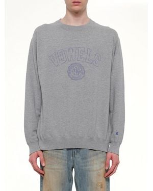 vowels Faded Collegiate Sweatshirt - Grey