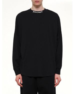 Palm Angels Classic Logo Over T-Shirt L/S - Black