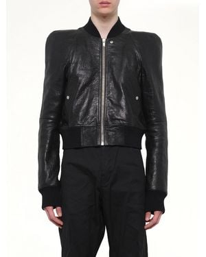 Rick Owens Temple Flight Leather Jacket - Black