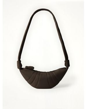 Lemaire Croissant Small Alpaca Nubuck Bag - Black