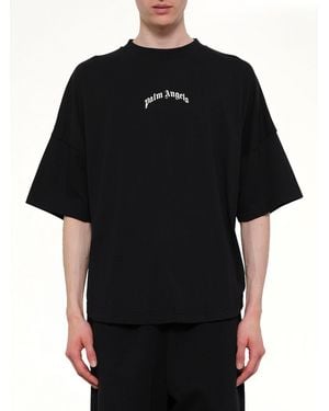 Palm Angels Classic Logo Over T-Shirt - Black