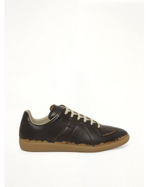 Maison Margiela Replica Leather Trainer - Black