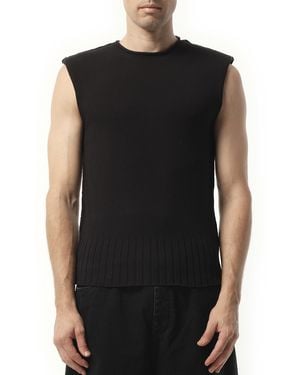 Entire studios Burns Knit Vest, 100% Cotton - Black
