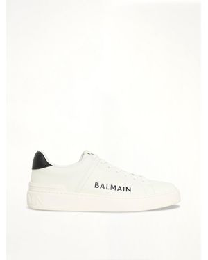 Balmain 2026 B-Court Printed Sneaker - Natural