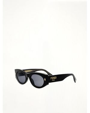 Fendi Fe40125F 5301V Acetate Sunglasses - Black