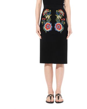 McQueen 'Pencil Knee Skirt, Blk/, Size: Small - Black