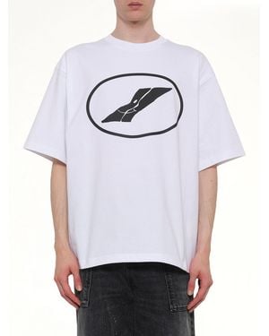 we11done Print T-Shirt - White