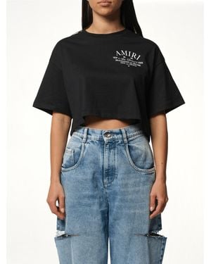 Amiri Arts District Cropped T-Shirt - Black