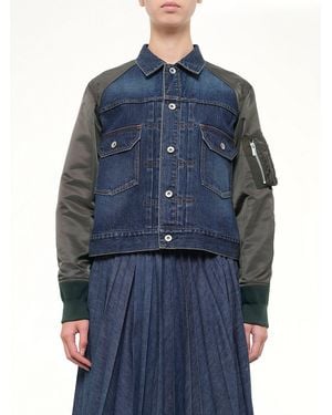 Sacai Denim Blouson - Blue