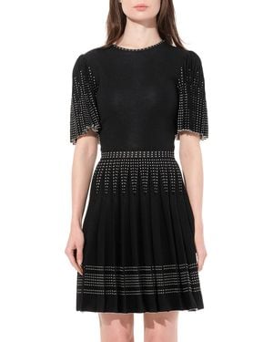 McQueen Knit Jacquard Dress - Black