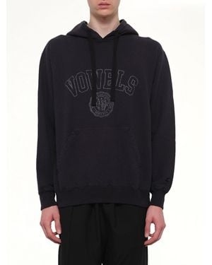 vowels Faded Collegiate Hoodie - Blue