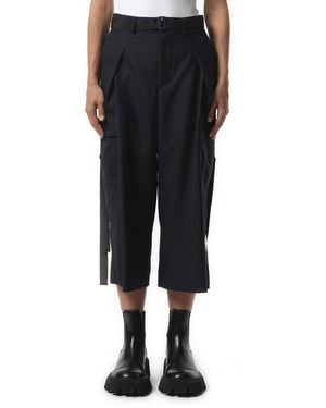Sacai Suiting Cargo Pants, 100% Cupro - Black