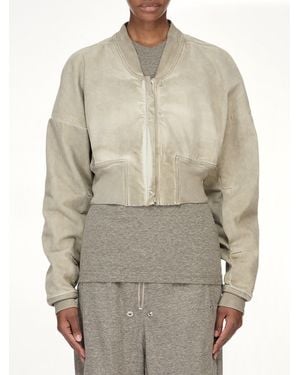 Rick Owens Flight Jacket Cropped - Grey