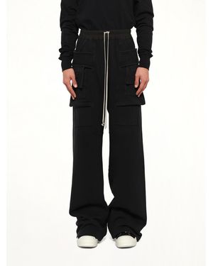 Rick Owens Furka Jersey Creatch Wide Cargo - Black