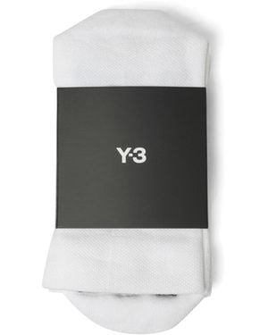 Y-3 Stripe Socks, 100% Cotton, Size: Small - Black