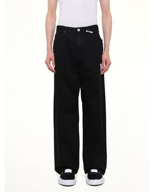 Maison Mihara Yasuhiro Instrumental One Washed Selvage Denim Baggy Trousers - Black