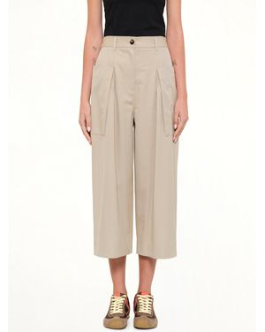 Loewe Cropped Pants - Natural