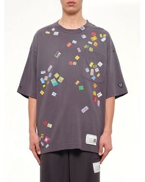 Maison Mihara Yasuhiro Price Sticker T-Shirt - Grey