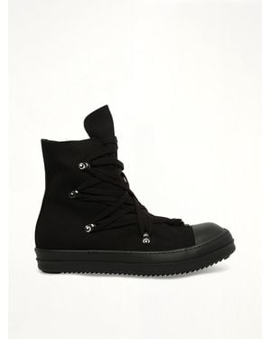Rick Owens Megalace Sneaks - Black