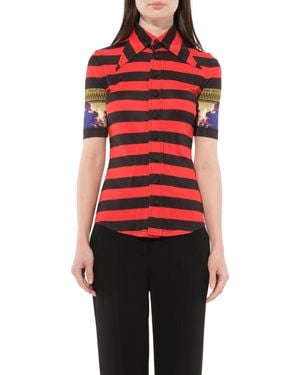Givenchy Podium Short Sleeve Top, Blk - Red