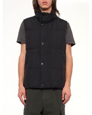 Stone Island G100010 Crinkle Reps Padded Vest - Black
