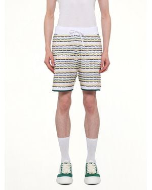 CASABLANCA Tuck Stitch Shorts - White