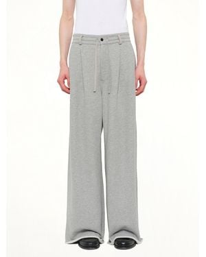 DSM KEI NINOMIYA Pleated Pants Back Pile Knit - Gray