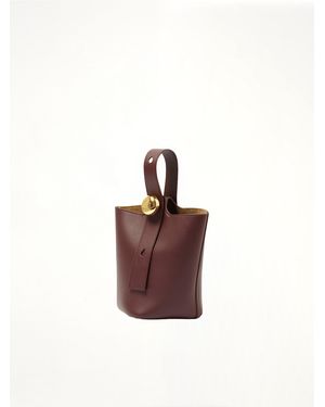 Loewe Pebble Bucket Mini, 100% Leather - Purple