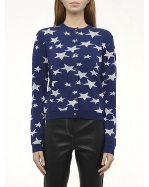 Loewe Lurex Stars Cardigan, Size: Small - Blue