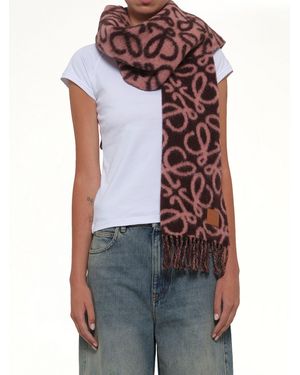 Loewe Anagram Scarf - Brown