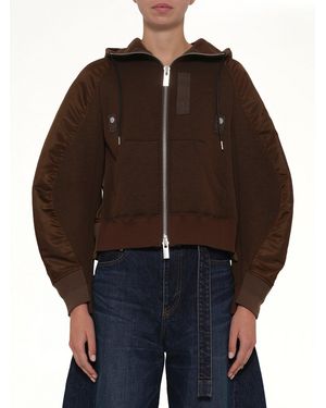 Sacai Sponge Sweat Hoodie - Brown