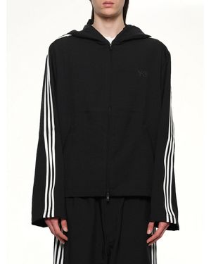 Y-3 Hooded Track Top 3-Stripes - Black