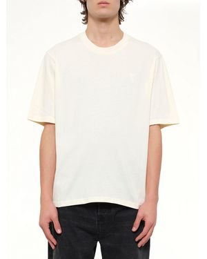 Ami Paris Small Embossed Adc T-Shirt - White