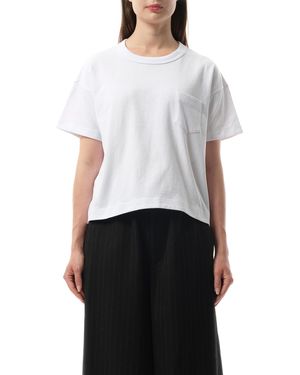 Sacai S Jersey T-Shirt, Short Sleeves, , 100% Cotton - White