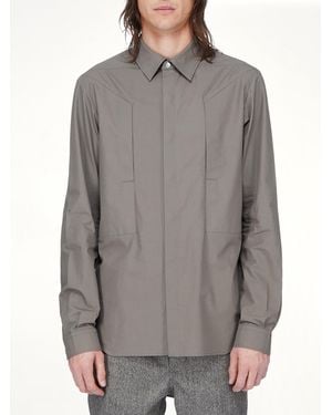 Rick Owens Fog Pocket Outershirt - Grey