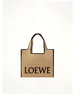 Loewe Font Tote Large Bag - Brown