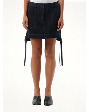 Loewe Workwear Skirt, 100% Cotton - Blue