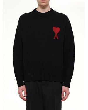 Ami Paris Ami De Coeur Sweater - Black