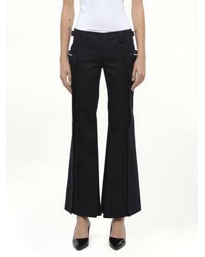 Fax Copy Express Flared Cargos, 100% Cotton, Size: Small - Black