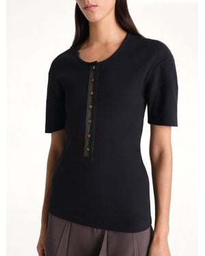 Lemaire Fitted Henley - Black